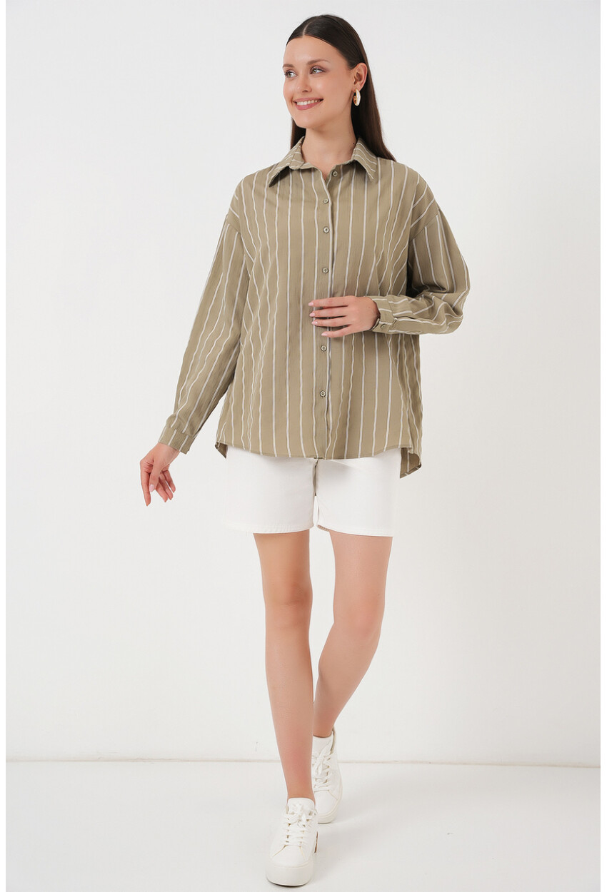 3900 Oversized Long Basic Shirt
