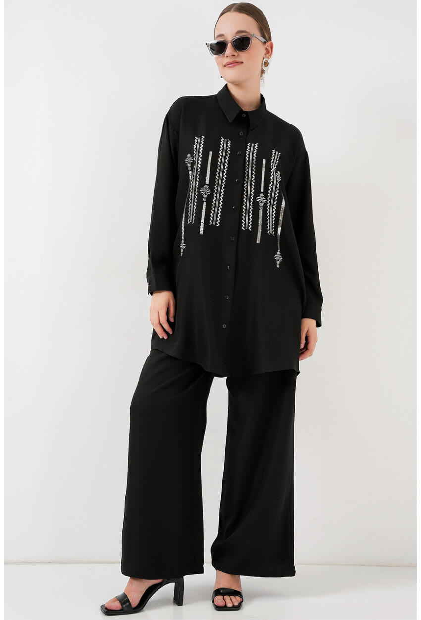 Desenli Tunik Pantolon İkili Takım 6720