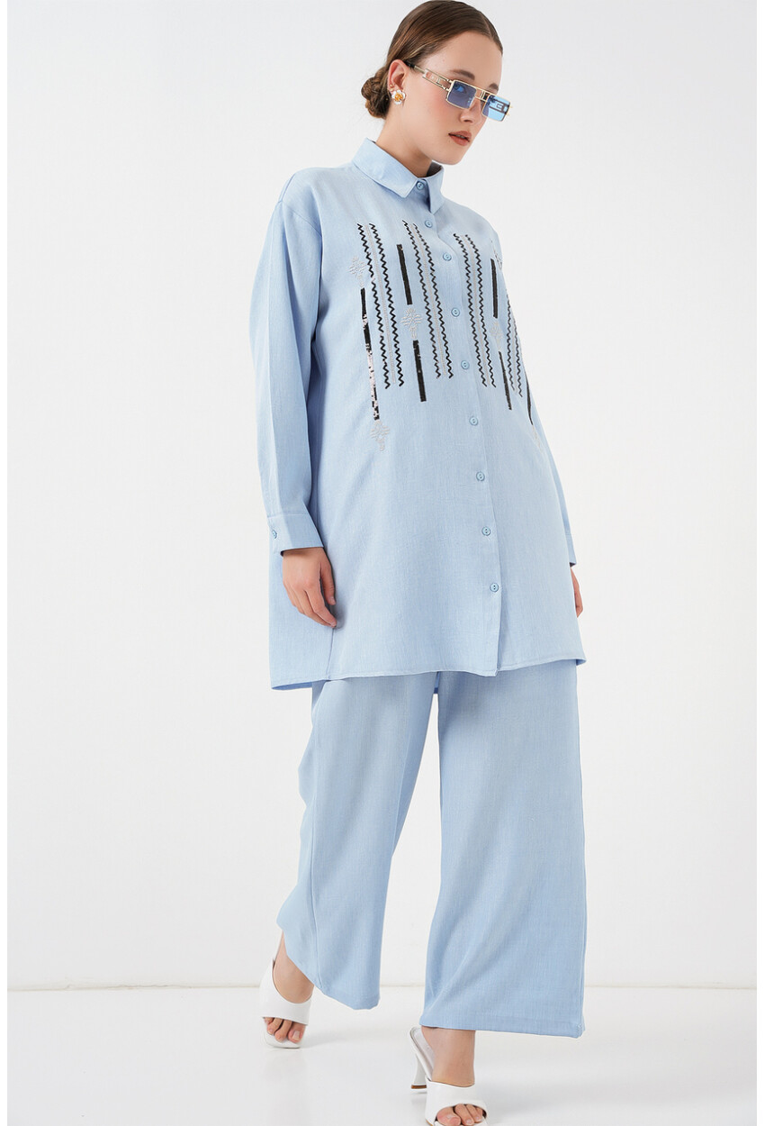 Desenli Tunik Pantolon İkili Takım 6720