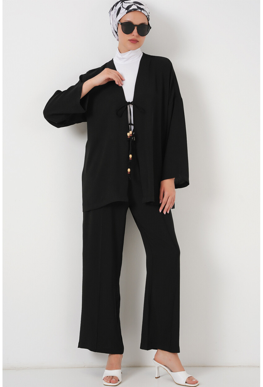 Kadın Ayrobin Kimono Pantolon İkili Takım 6739