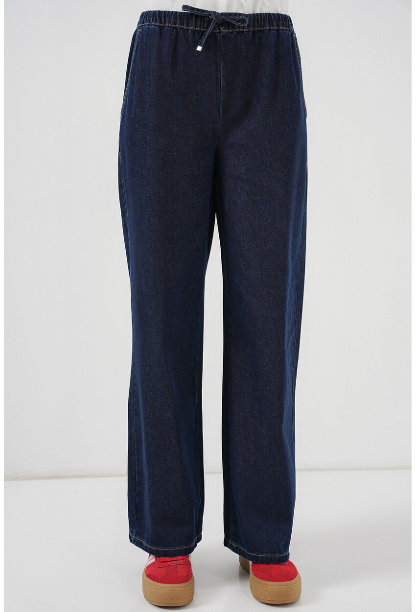Kadın Geniş Paça Kot Pantolon 6706