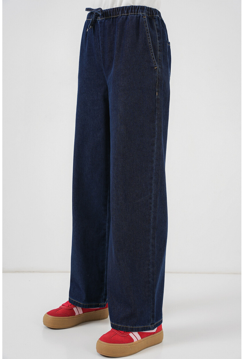 Kadın Geniş Paça Kot Pantolon 6706