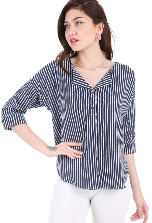 0355 TOP DÜĞMELİ BLUZ