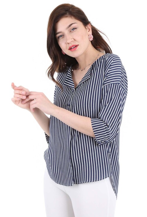 0355 TOP DÜĞMELİ BLUZ