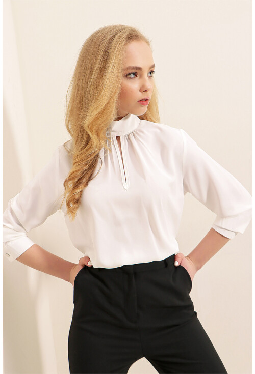 0418 Pencere Detaylı Bluz