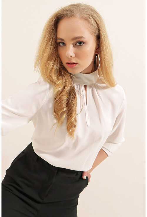 0418 Pencere Detaylı Bluz