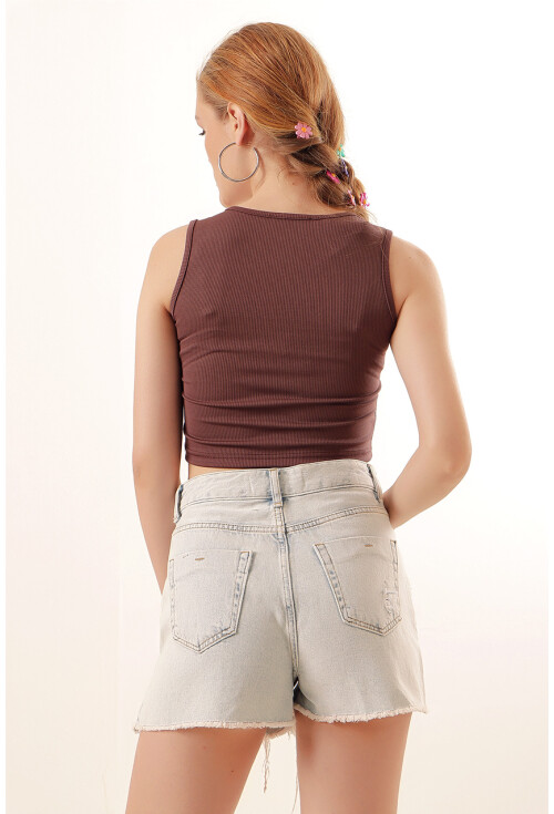 0435 Fitilli Crop Bluz