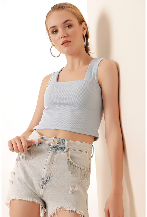 0435 Fitilli Crop Bluz