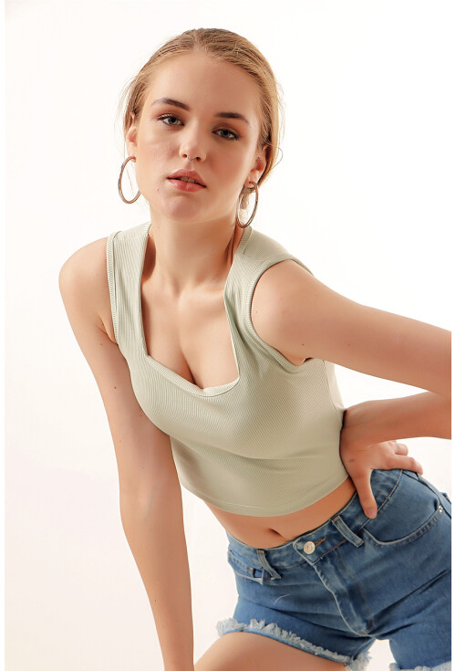 0435 Fitilli Crop Bluz