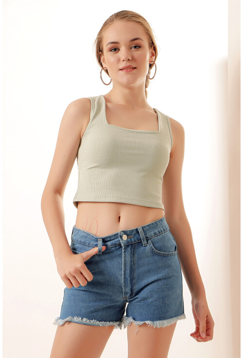 0435 Fitilli Crop Bluz