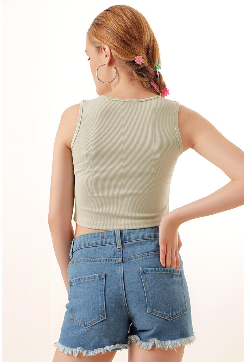 0435 Fitilli Crop Bluz