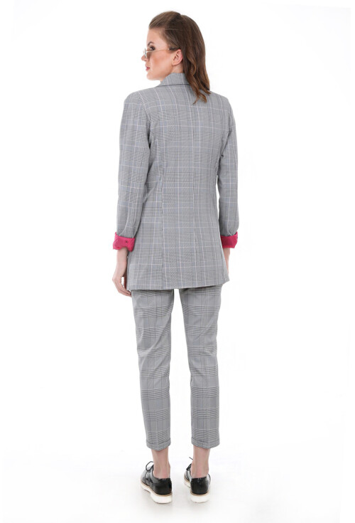 0630 EKOSE DESEN BLAZER CEKET