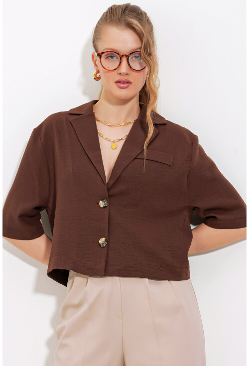 0706 Crop Keten Ceket