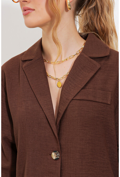 0706 Crop Keten Ceket