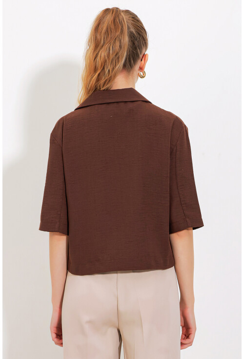 0706 Crop Keten Ceket
