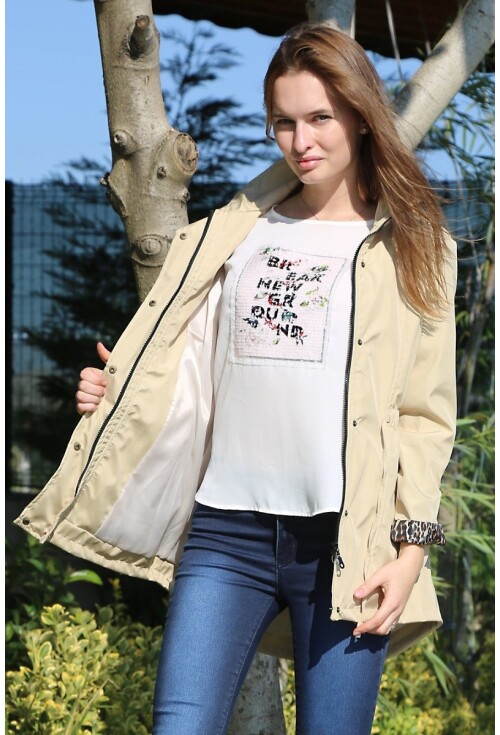 10077 BELİ LASTİKLİ TRENCHOAT