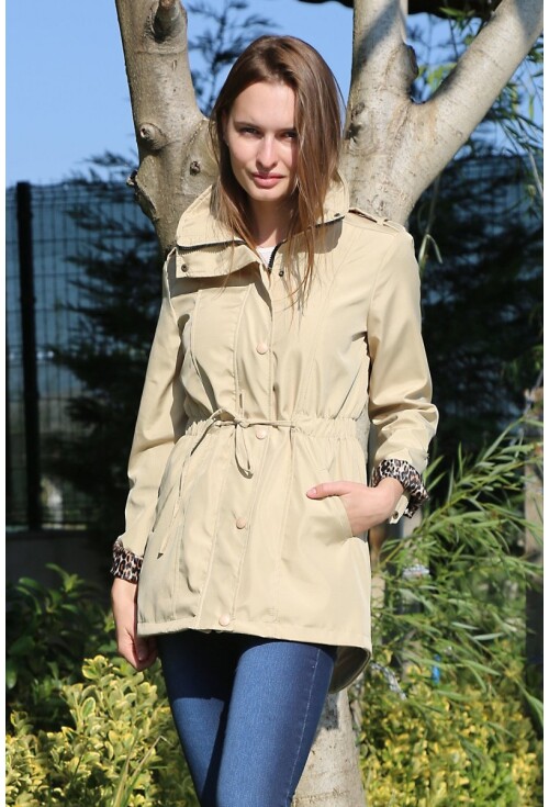 10077 BELİ LASTİKLİ TRENCHOAT