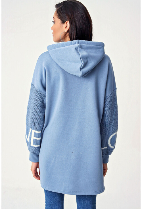 10307 Kol Triko Detay Sweatshirt