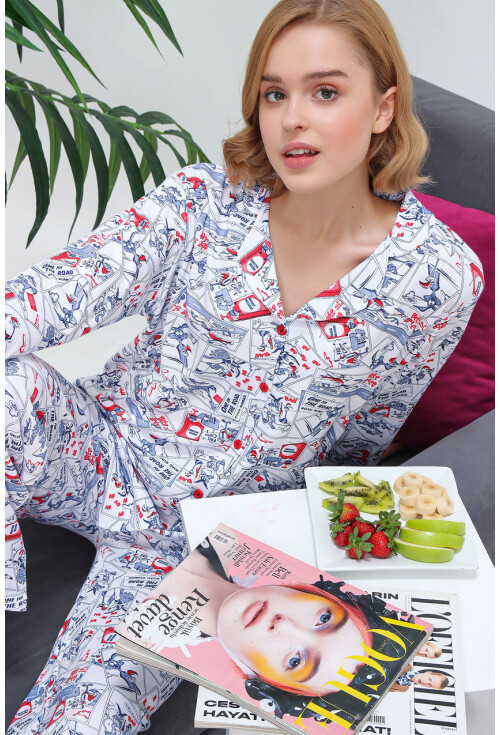 10309 Desenli Pijama Takımı