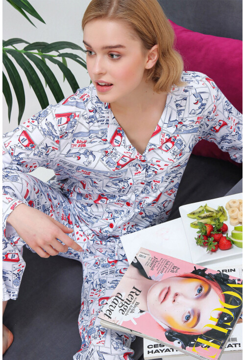 10309 Desenli Pijama Takımı