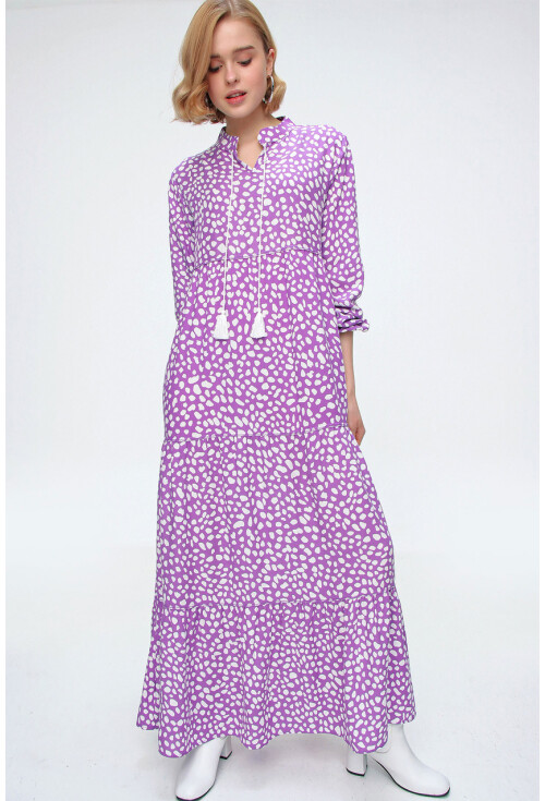10313 Volanlı Tesettür Elbise