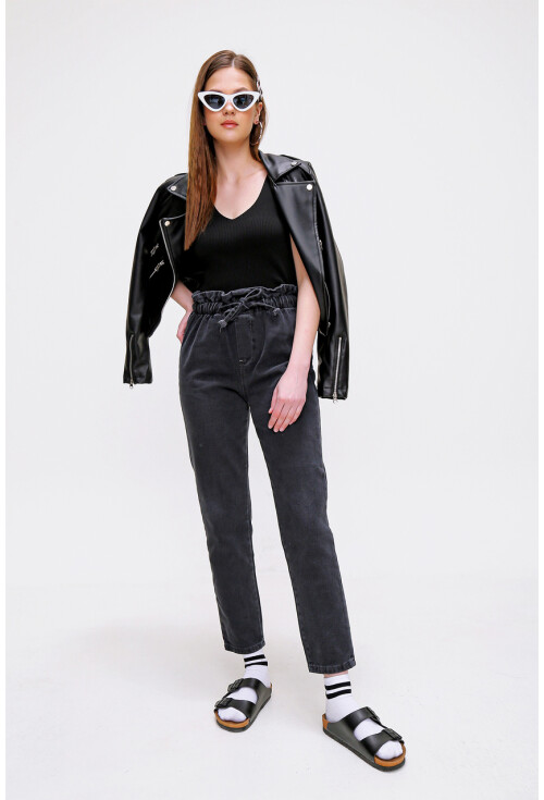 10402 Bel Büzgülü Mom Jean
