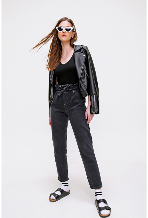 10402 Bel Büzgülü Mom Jean