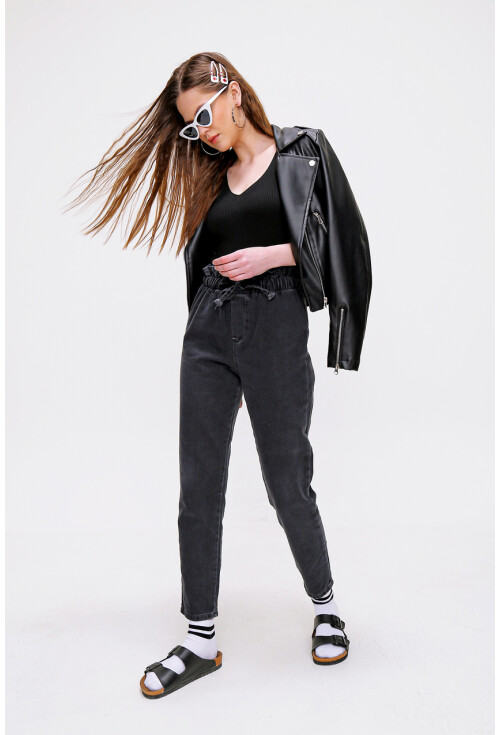 10402 Bel Büzgülü Mom Jean