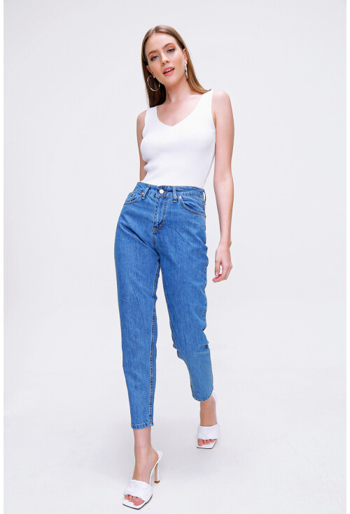 10403 Yüksek Bel Mom Jean