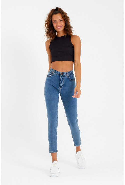 10410 Yüksek Bel Kot Pantolon