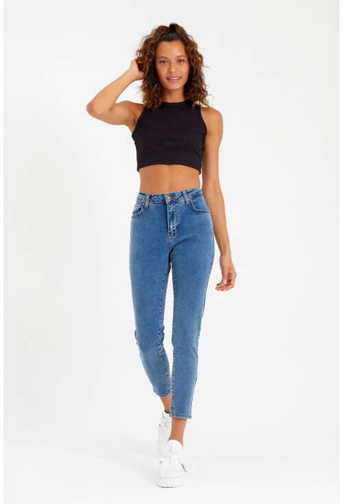 10410 Yüksek Bel Kot Pantolon