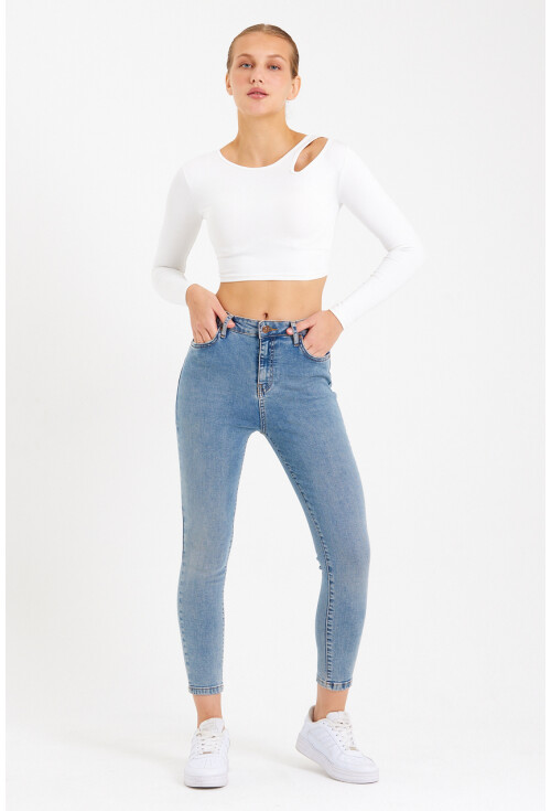 10410 Yüksek Bel Kot Pantolon