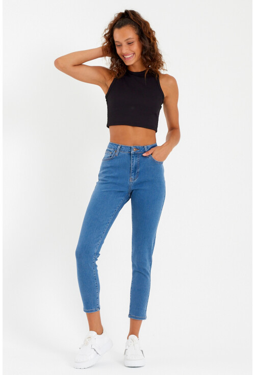 10410 Yüksek Bel Kot Pantolon