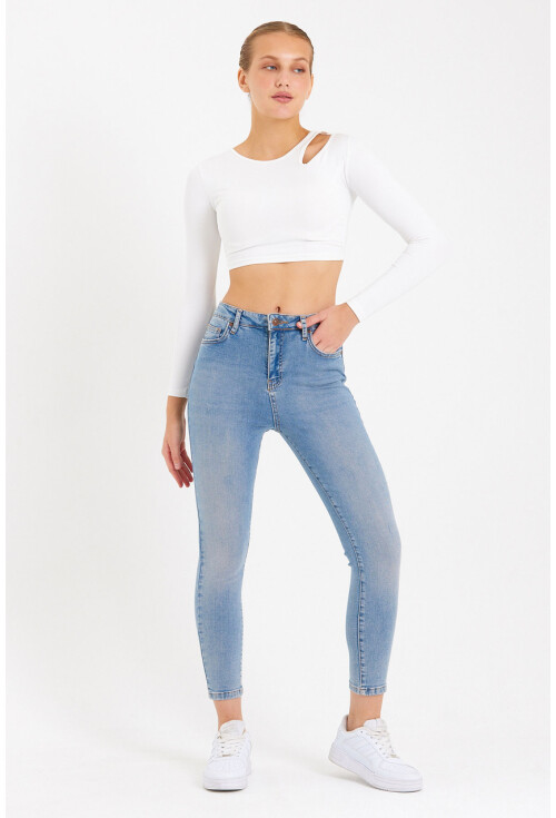 10410 Yüksek Bel Kot Pantolon