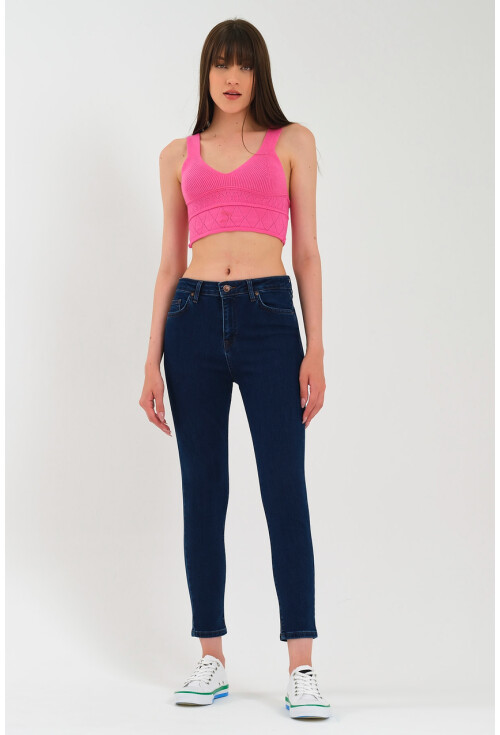 10410 Yüksek Bel Kot Pantolon