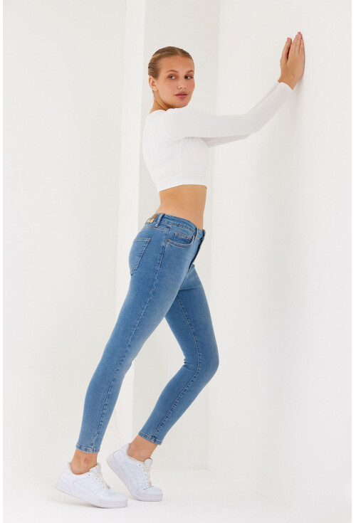10410 Yüksek Bel Kot Pantolon