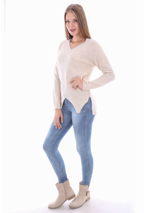 15286 V YAKA TRİKO KAZAK
