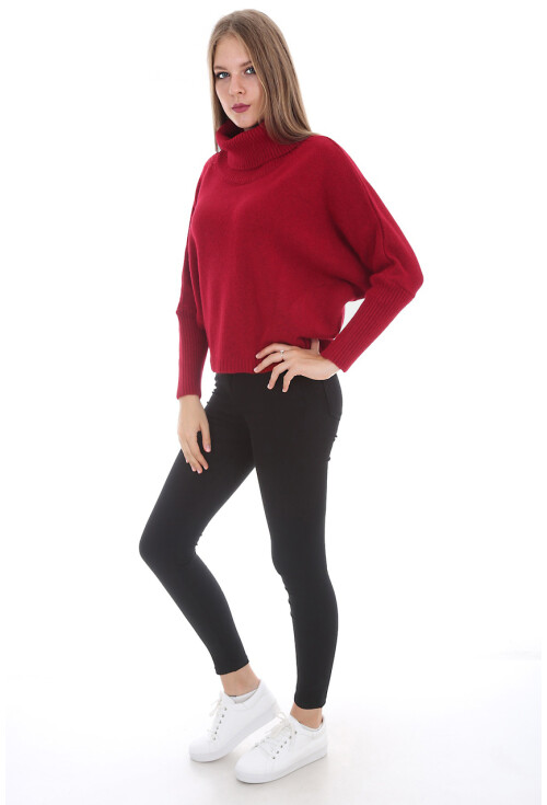 15287 DEGAJE YAKA TRİKO KAZAK