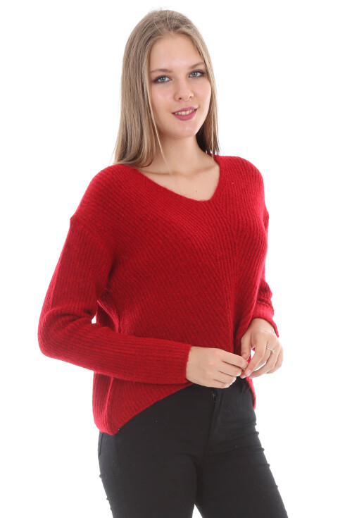 15288 V YAKA TRİKO KAZAK
