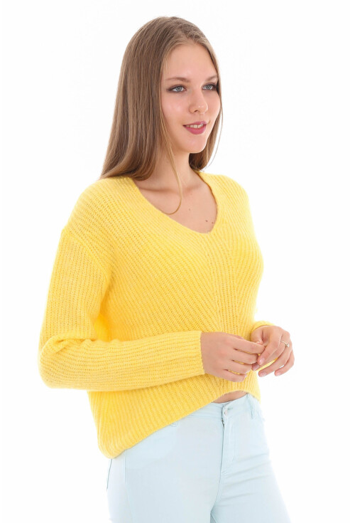 15288 V YAKA TRİKO KAZAK