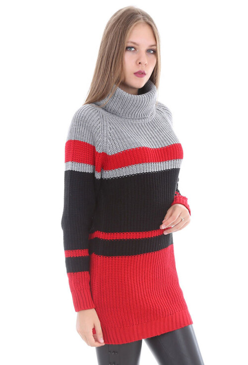 15319 DEGAJE YAKA TRİKO TUNİK