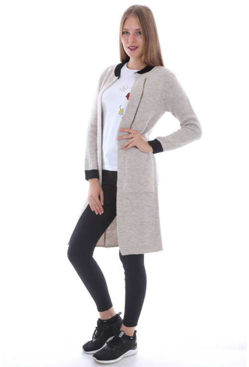 15331 FERMUAR DETAYLI TRİKO HIRKA