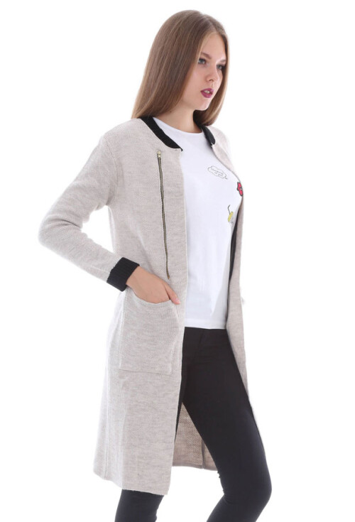 15331 FERMUAR DETAYLI TRİKO HIRKA