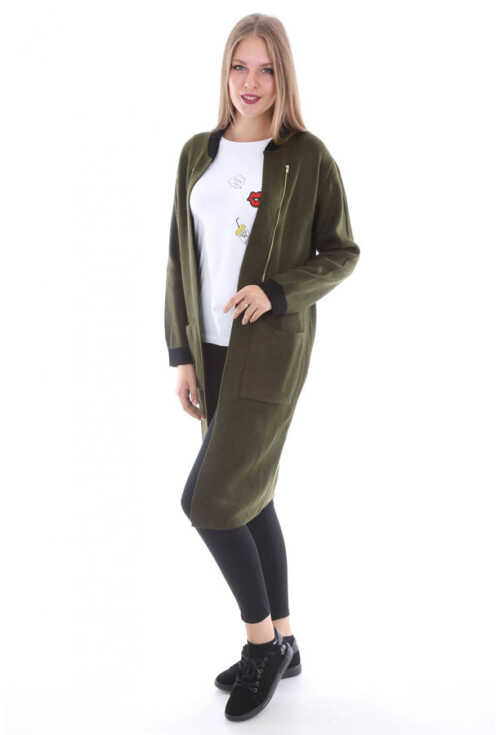 15331 FERMUAR DETAYLI TRİKO HIRKA