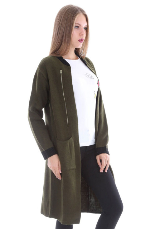 15331 FERMUAR DETAYLI TRİKO HIRKA