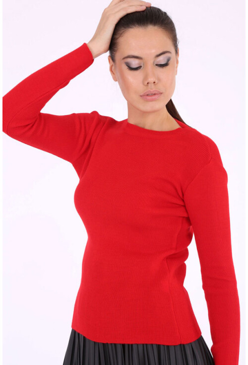 15474 BİSİKLET YAKA TRİKO KAZAK