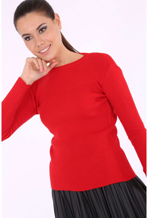 15474 BİSİKLET YAKA TRİKO KAZAK