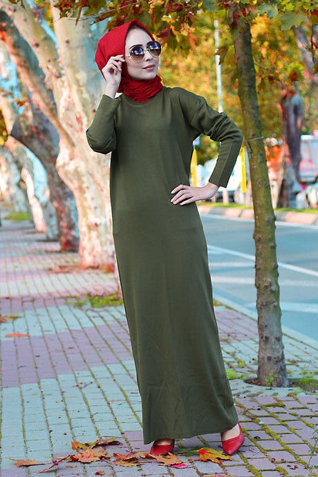 15507  TRİKO TESETTÜR ELBİSE