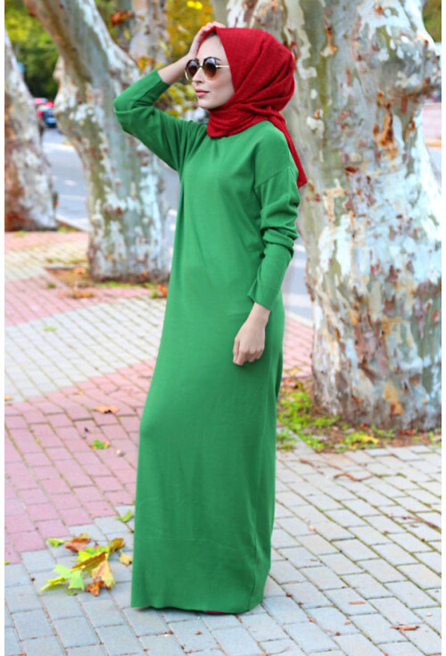15507  TRİKO TESETTÜR ELBİSE