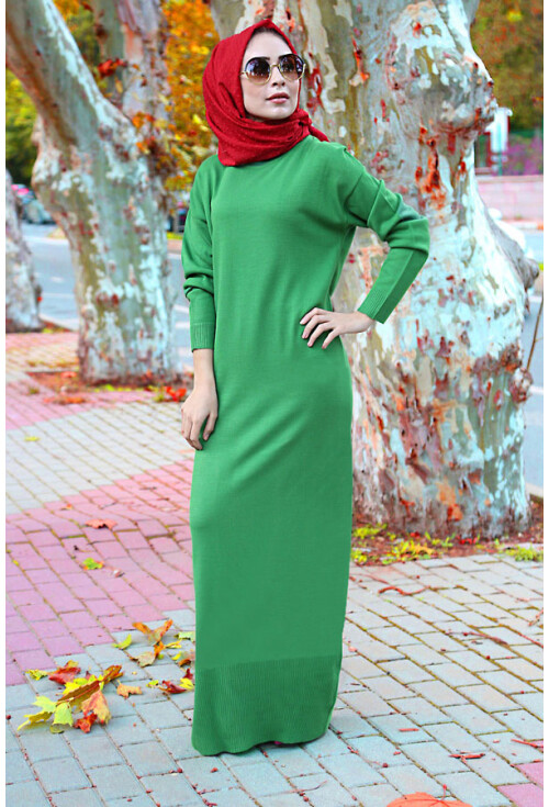 15507  TRİKO TESETTÜR ELBİSE